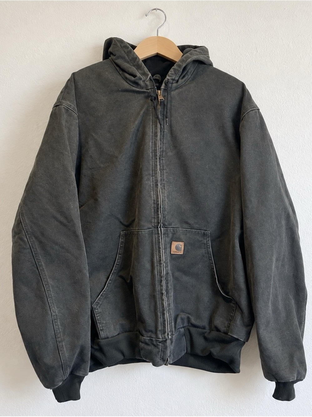 Vintage Carhartt USA J28  Moss Green Active Jacket XL Tall Thermal Lined